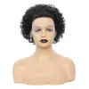 Export European and American wigs, lace, African small curls, full real hair, forehead curls, export style, one-piece consignment factory Specification image